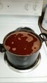 In steps 1, 2 and 3, 1800mL of water and 200mL of vinegar are added to the 500g of acacia root bark.