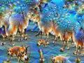The same image processed with the image manipulation generator DeepDream. You can upload images too, give it a try!