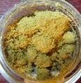 Kief is a powder which can be sifted from the leaves and flowers of cannabis plants and either consumed in powder form or compressed to produce cakes of hashish.[62]