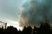 Face within a cloud by Denis Farmer